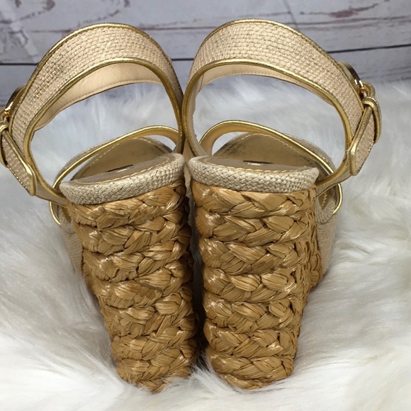 Louis Vuitton wedge sandals sz 36.5 - Picture 3 of 13